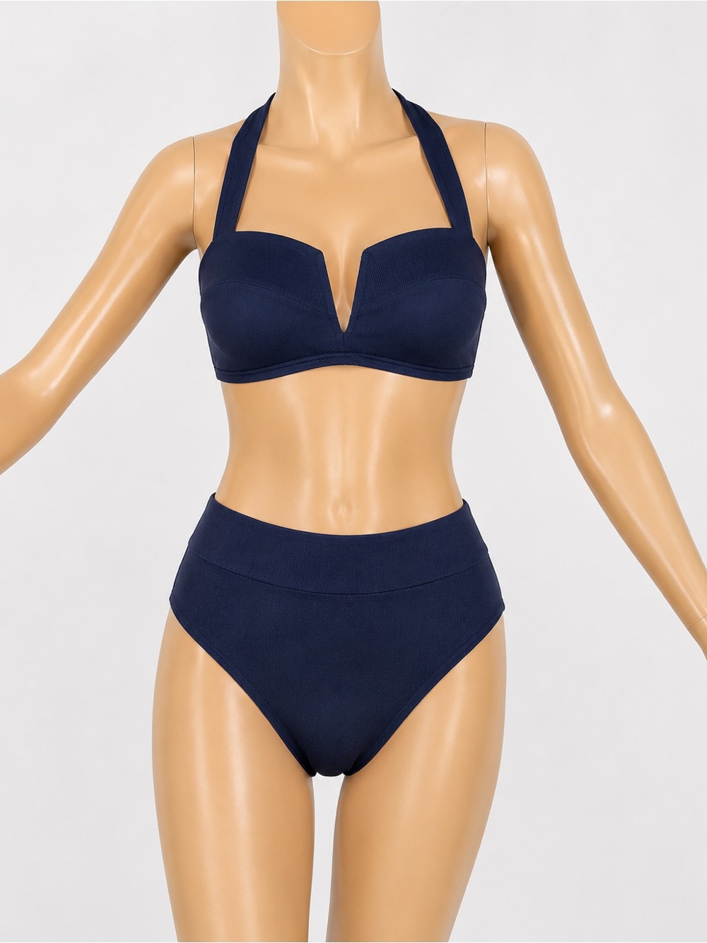 Cupshe Navy Cross-Back Bikini Bottoms